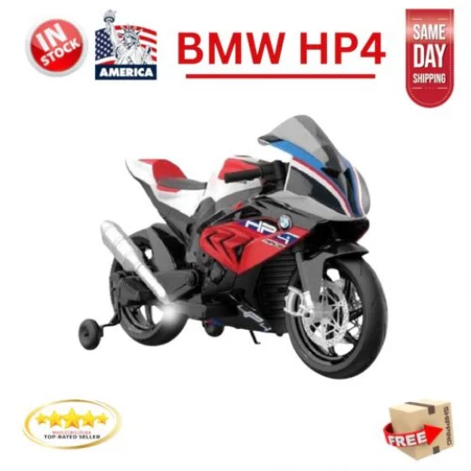 RoyalBaby , BMW HP4 Kids Ride-On Motorcycle , Blue - RoyalBaby - Image 2