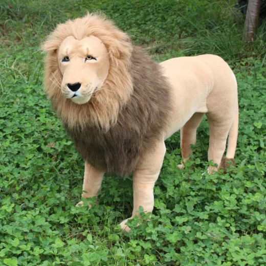 أسد أفريقي محشو عملاق واقف لطيف للتسلية والألعاب بطول 100 سم من كاي تويز - كي تويز - Image 2
