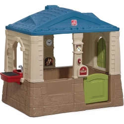 Step2, Happy Home Cottage And Grill Kids Playhouse With Kitchen Doorbell Phone Pink Outdoor Indoor Pretend Play House For Toddlers