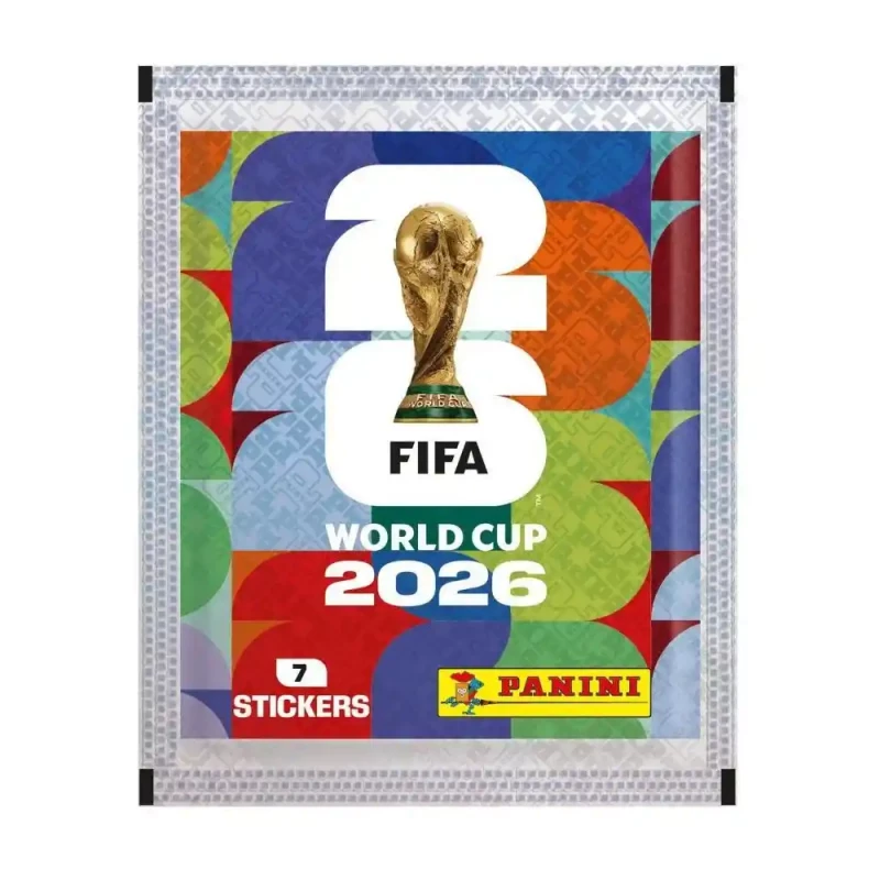 باك ملصقات رسمي لكأس العالم 2026 يحتوي على 7 ملصقات عشوائية لهواة التجميع وتبادل الملصقات وعشاق كرة القدم شكل عشوائي من بانيني - بانيني
