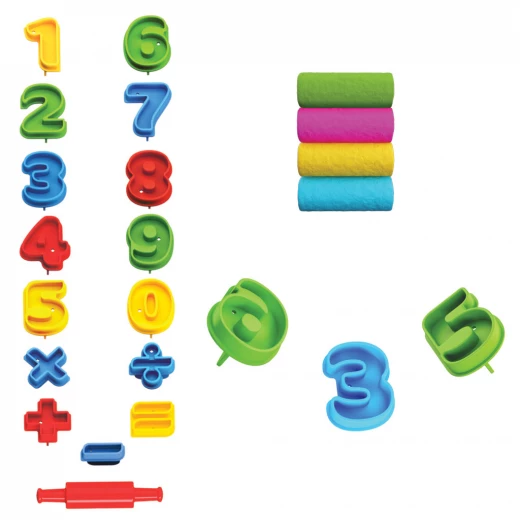 مجموعة معجون التشكيل ثلاثية الأبعاد , الأرقام , 4 قطع , 200 غم من آرت كرافت - آرت كرافت - Image 3