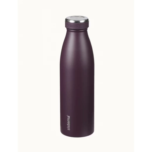 Sistema, Stainless Steel Bottle, Midnight Plum, 500 ml - Sistema - Image 3