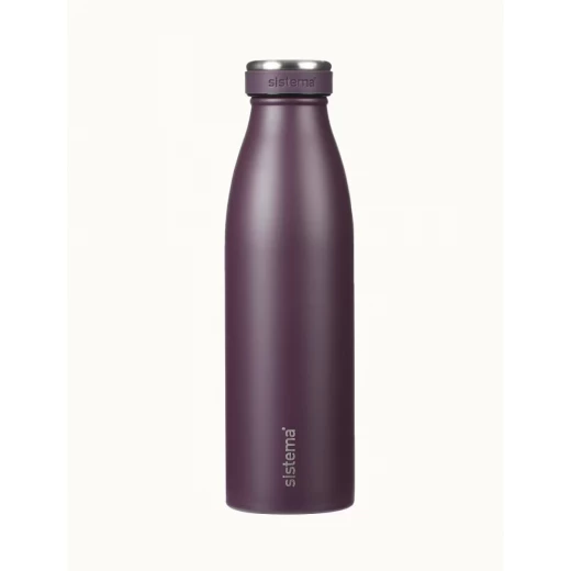Sistema, Stainless Steel Bottle, Midnight Plum, 500 ml - Sistema - Image 4