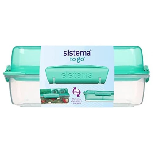 Sistema - To Go Rectangle Lunch Stack Box 1.8L - Turquoise - Sistema - Image 2