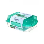 Sistema - To Go Rectangle Lunch Stack Box 1.8L - Turquoise - Sistema