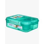 Sistema, Bento Colored Lunch Box with Yogurt Pot, Green, 1.65 L - Sistema