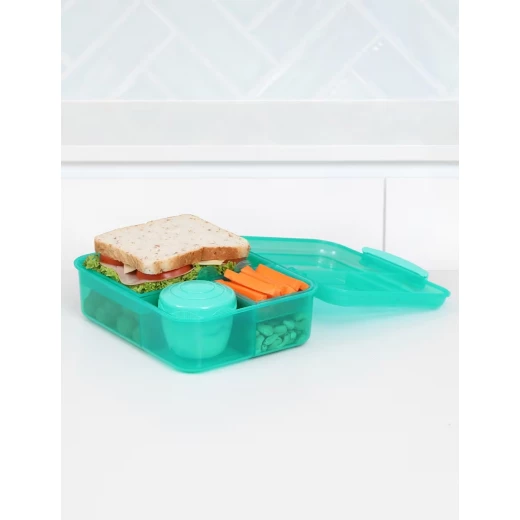 Sistema, Bento Colored Lunch Box with Yogurt Pot, Green, 1.65 L - Sistema - Image 3