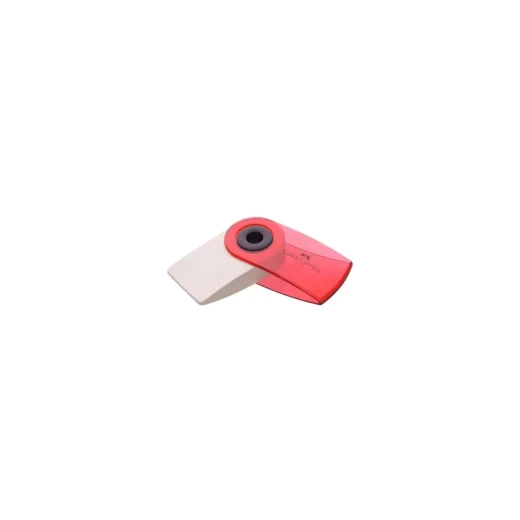 Faber Castell, Mini Sleeve Eraser Translucent Protective Cover Clean Dust Container Precise Erasing High Quality Practical Design Available in Red Blue Black for School and Office Use, One Piece, Random Color - Faber Castell - Image 3