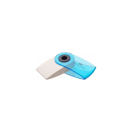 Faber Castell, Mini Sleeve Eraser Translucent Protective Cover Clean Dust Container Precise Erasing High Quality Practical Design Available in Red Blue Black for School and Office Use, One Piece, Random Color - Faber Castell - Image 4