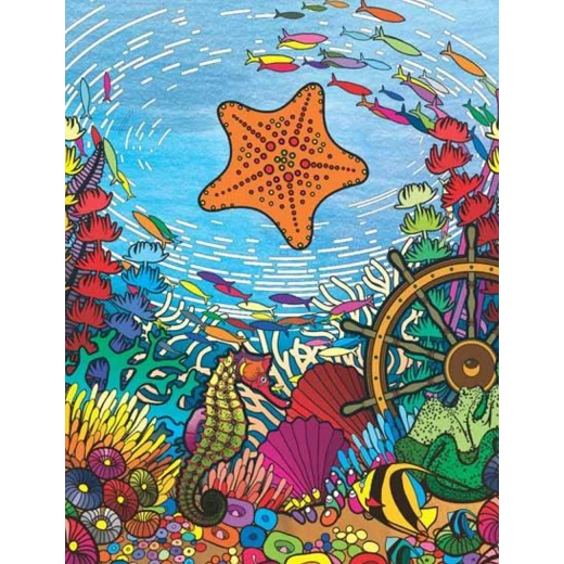 كتاب رسم وتلوين للكبار - عالم البحار - من دريم لاند - Dreamland - Image 2