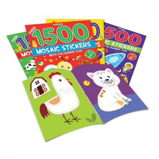 Dreamland 1500 Mosaic Stickers Book with Coloring Fun - Dreamland - Image 4