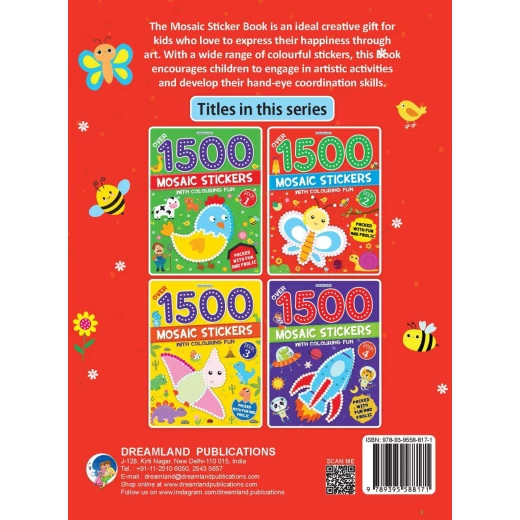 Dreamland 1500 Mosaic Stickers Book with Coloring Fun - Dreamland - Image 10