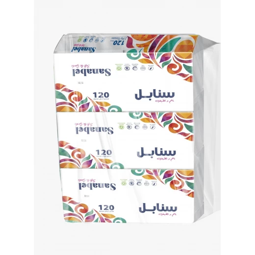 مناديل سنابل للوجه 120 منديل مزدوج *3 قطع مناديل سنابل للوجه 120 منديل مزدوج *3 قطع