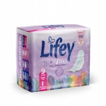 Lifey with the latest global odour-control technology, super thin pads ideal for medium flow, offering maximum protection and all-day comfort. Pack of 9 pads. - Lifey