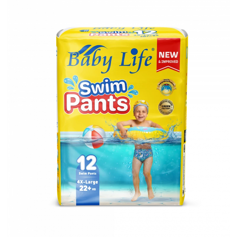 Baby Life Swim Pants Diapers XXL (+22 kg) – 12 Pieces - Baby Life