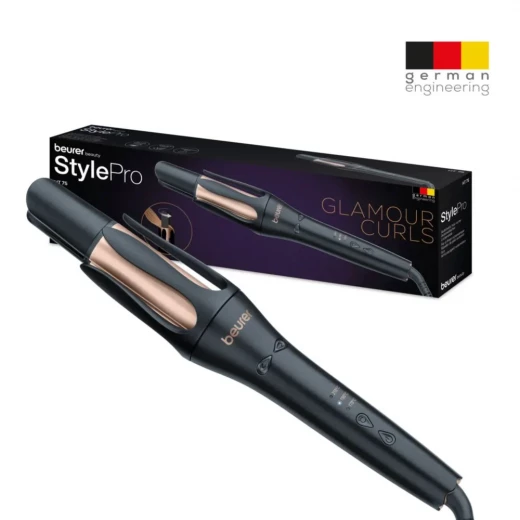 Beurer HT75 Automatic Hair Curler, Ceramic Tourmaline Coating with 4-Way Ionic Technolo, Smart Curl Timer, Anti-Tangle Design, 360° Swivel Cord, Smooth, Shiny Curls - Beurer - Image 8