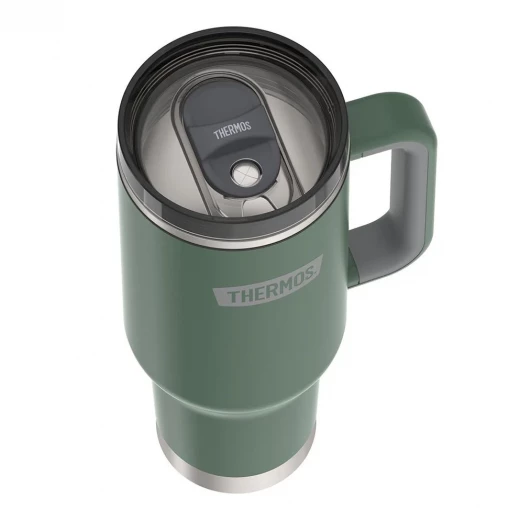Thermos 40oz Stainless Steel Mug with Handle – Vacuum Insulated, Leak-Resistant & Cup Holder Friendly - Thermos - Image 4
