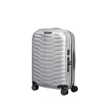 Samsonite Proxis Expandable Cabin Trolley Silver, Lightweight Roxkin Polypropylene, USB Port, TSA Lock, 4-Wheel Spinner - Samsonite