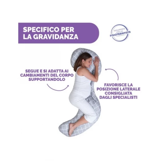 Chicco Total Body Pillow Criss Cross Grey - Chicco - Image 6