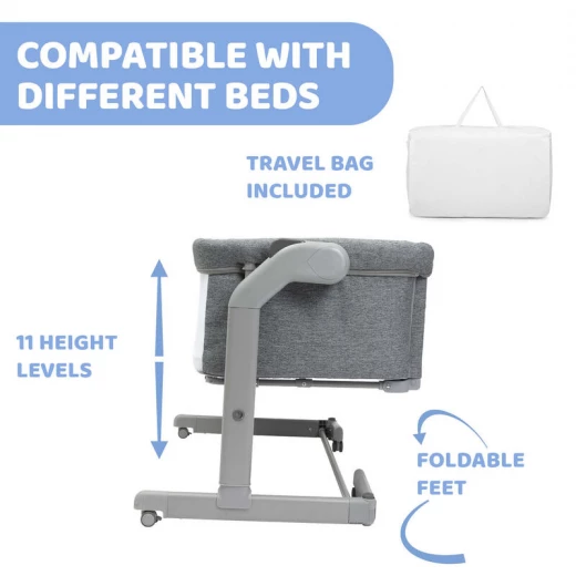 Chicco Next2me Magic Evo Co- Sleep Crib D.grey - Chicco - Image 3