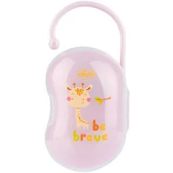 Chicco Soother Holder Pink 2 Soothers