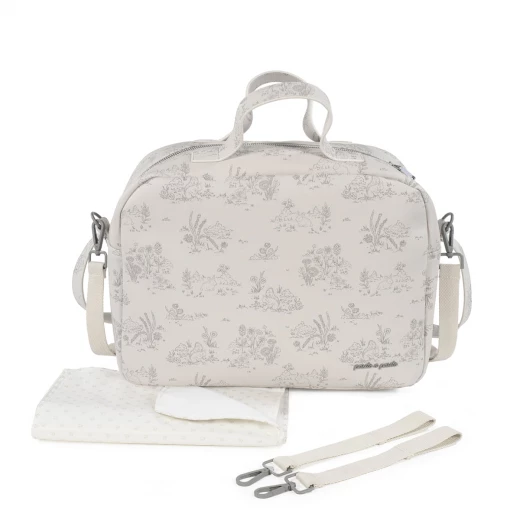 Pasito a Pasito Toile de Jouy Cream Diaper Bags – Elegant and Spacious Changing Bag for Your Little One - Pasito a Pasito - Image 5