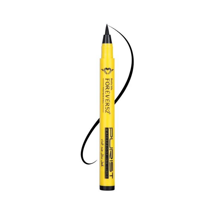 Forever52 Purist Waterproof Black Ink Eyeliner Pen Tip Precise Eye Makeup Long Lasting Wear - Forever 52