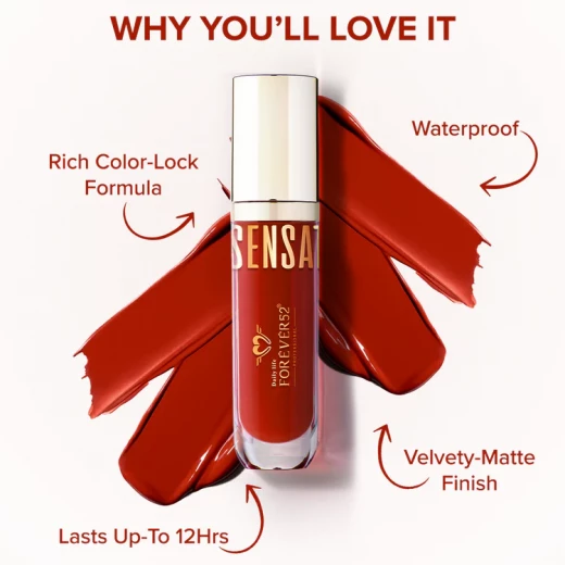 Forever 52 Sensational Caramel Nude Matte Lipstick Long Lasting Makeup for Lips All Day Wear - Forever 52 - Image 3
