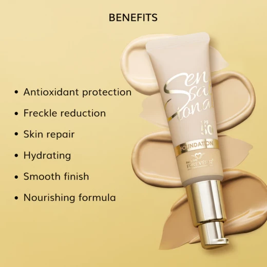 Forever 52 Sensational Ginger Foundation SPF 50+ Lightweight Hydrating Face Makeup for Flawless Skin - Forever 52 - Image 4