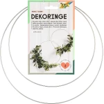 Folia Decorative Metal Rings Silver 2 Pieces (25 cm & 30 cm) Versatile DIY Craft Hoops for Home Decor, Wreaths, Floral Arrangements & Wall Hanging Projects Model 24203 - Folia