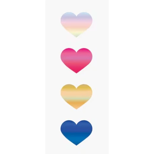 Folia Sticker Roll Heart Motif 3 Meter Roll with 48 Self-Adhesive Stickers Ideal for Crafts, Scrapbooking, Gift Wrapping & Decoration Projects - Folia - Image 2