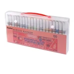 Foska Acrylic Paint Pens Set, 60 Colors, Highly Pigmented Paint Markers with Superior Coverage, Fast-Drying and Water-Resistant Finish, Suitable for Paper, Canvas, Wood, Glass, Metal and Various Art, Craft and DIY Projects - Foska