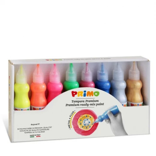 Primo Premium Ready -mix Paint Fluo And Metal 8*50 Ml Primo Premium Ready -mix Paint Fluo And Metal 8*50 Ml