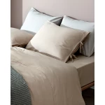 Madame COCO Tracey King Size Linen Look Washed Duvet Cover Set 240X220+2X(50X70)+240X260CM - Madame COCO
