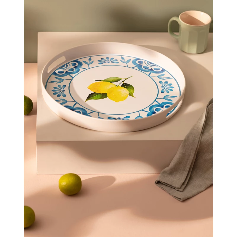 صينية ليمونشا دائرية 35 × 35 × 3.7 سم من مدام كوكو - مدام كوكو