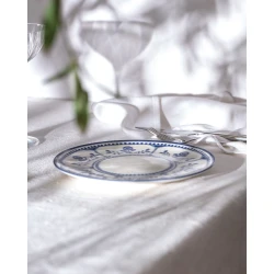 Madame COCO Reve Bleu Celeste Porcelain Pasta Plate 19cm Blue & White – Deep Serving Plate for Pasta, Noodles & Various Meals, Ideal for Everyday Dining and Table Setting