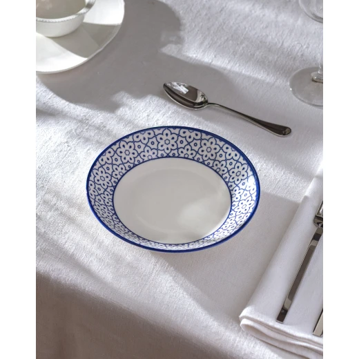 Madame COCO Reve Bleu Chantal Porcelain Dinner Plate 20cm – Elegant Serving Plate for Main Meals and Everyday Dining, Ideal for Table Setting