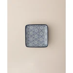 Madame COCO Reve Bleu Lucida Square Porcelain Plate 12.2×3.2cm – Elegant Serving Plate for Appetizers, Desserts & Snacks, Ideal for Everyday Dining and Table Setting - Madame COCO