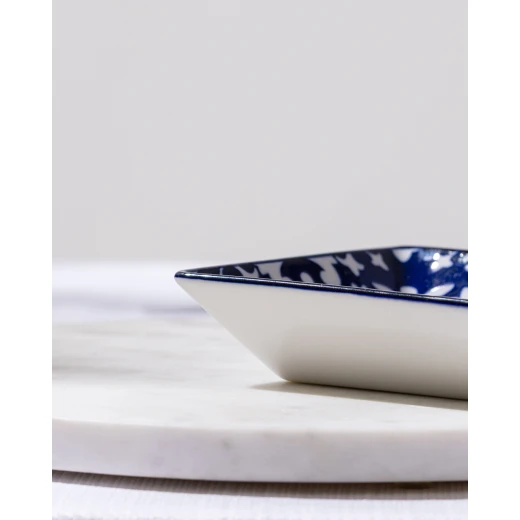 Madame COCO Reve Bleu Verve Square Porcelain Plate 12.2×3.2cm – Elegant Serving Plate for Appetizers, Desserts & Snacks, Ideal for Everyday Dining & Table Setting - Madame COCO - Image 2