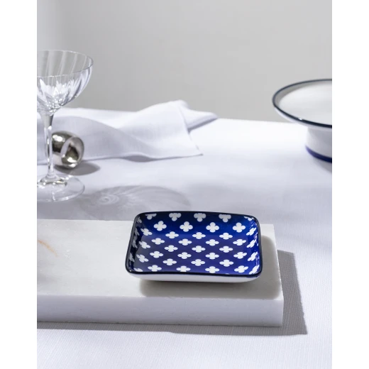 Madame COCO Reve Bleu Raye Square Porcelain Plate 12.2×3.2cm – Elegant Serving Plate for Appetizers, Desserts & Snacks, Ideal for Everyday Dining & Table Setting Madame COCO Reve Bleu Raye Square Porcelain Plate 12.2×3.2cm – Elegant Serving Plate for Appetizers, Desserts & Snacks, Ideal for Everyday Dining & Table Setting