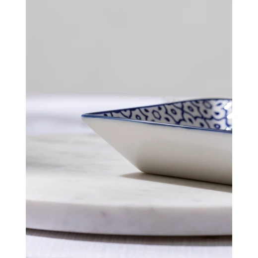 Madame COCO Reve Bleu Lucida Square Porcelain Plate 12.2×3.2cm – Elegant Serving Plate for Appetizers, Desserts & Snacks, Ideal for Everyday Dining & Table Setting - Madame COCO - Image 2