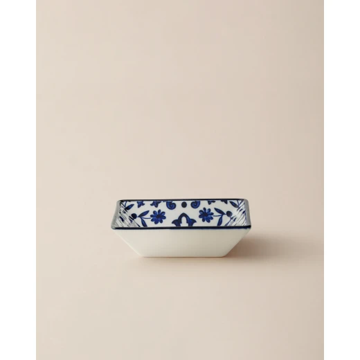 Madame COCO Reve Bleu Ellis Square Porcelain Plate 12.2×3.2cm – Elegant Serving Plate for Appetizers, Desserts & Snacks, Ideal for Everyday Dining & Table Setting - Madame COCO - Image 2