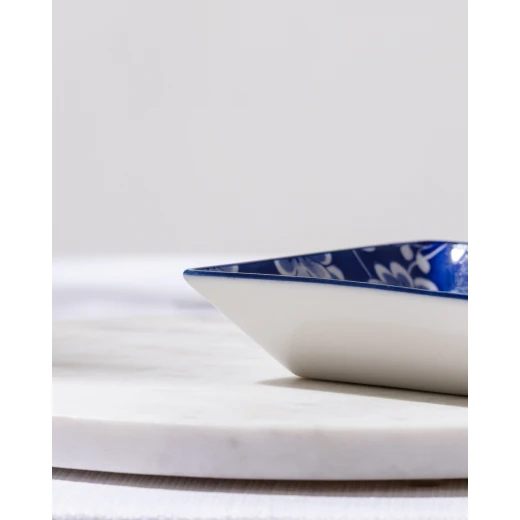 Madame COCO Reve Bleu Vista Square Porcelain Plate 12.2×3.2cm – Elegant Serving Plate for Appetizers, Desserts & Snacks, Ideal for Everyday Dining & Table Setting - Madame COCO - Image 2