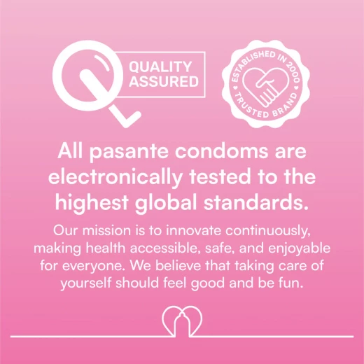 Pasante Feel Condoms, Ultra-Sensitive, Transparent Natural Rubber Latex Condoms for Men, Enhanced Sensation, Lubricated, 3 Count - Pasante - Image 4