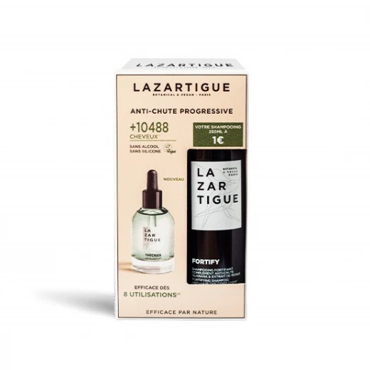 Lazartigue Anti hair loss set (Anti hair loss Thicker hair serum 50ML + FREE Fortify shampoo hair densifying 250ML) Lazartigue Anti hair loss set (Anti hair loss Thicker hair serum 50ML + FREE Fortify shampoo hair densifying 250ML)