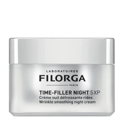 TIME FILLER 5XP Night Cream 50ml, Tripeptides & Hyaluronic Acid Formula, Corrects Deep Wrinkles, Expression Lines & Dryness, Enhances Skin Elasticity & Radiance