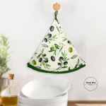 Lovely Home Round Kitchen Towel - Olives Green 60cm - Lovely Home
