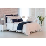 Givi Lulu Nana Oxford Pillowcase - White & Taupe - Givi Lulu