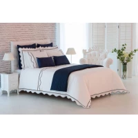 Givi Lulu Nana Oxford Pillowcase - White & Taupe