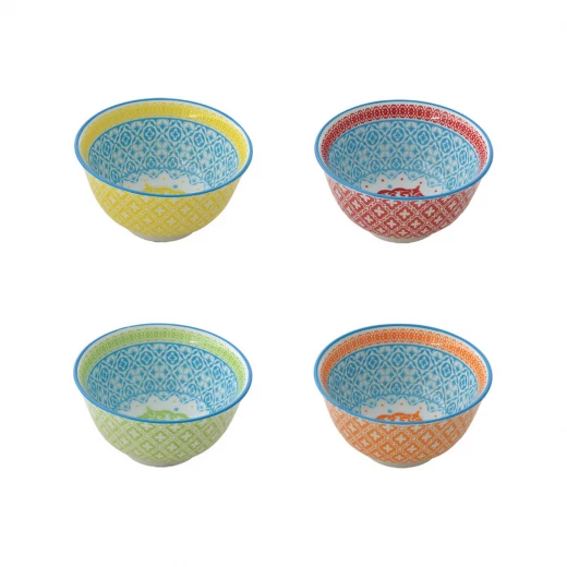 طقم زبديات 11 سم 4 قطع من Easy Life Geometric VerseA - ألوان متعددة - ايزي  لايف - Image 2